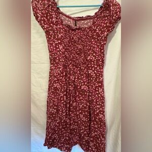 Old Navy Red and Pink Textured Dress
